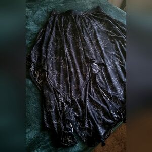 Black Branches Tier Mesh Skirt